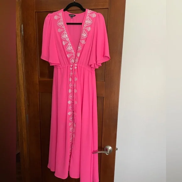 VICI Hot Pink Synched Maxi Dress - Size Small - Worn Once